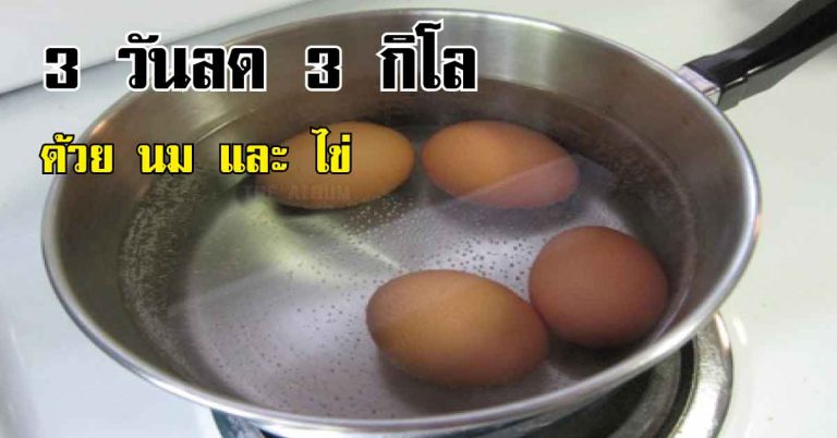 กินแบบนี้แล้วผอม น่าจะทำนานแล้ว!! 3 วันลด 3 กิโล ด้วย นม ไข่ต้ม