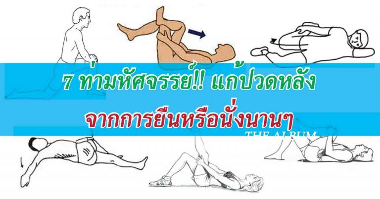 นั่งนานๆจนปวดหลัง! 7ท่ายืดเส้นยืดสาย แก้ปวดเมื่อยหลัง ไหล่ ทำที่ไหนก็ได้