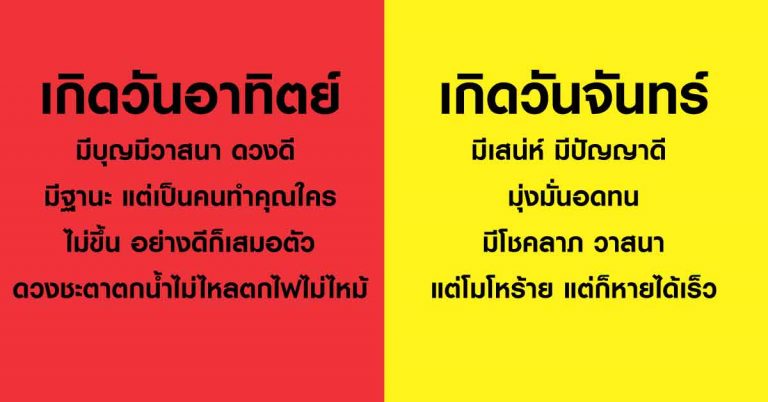 ทายนิสัยตามวันเกิดทั้ง 7 เป็นผู้มีบุญบารมีสูงส่ง