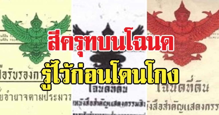 รู้ไว้จะได้ไม่โดนหลอก! โฉนดที่ดิน ครุฑแดง ครุฑเขียว ครุฑดำ…คืออะไร??