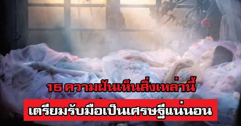 15 ความฝันเห็นเหล่านี้ เตรียมตัวรับมือเป็นเศรษฐีแน่นอน