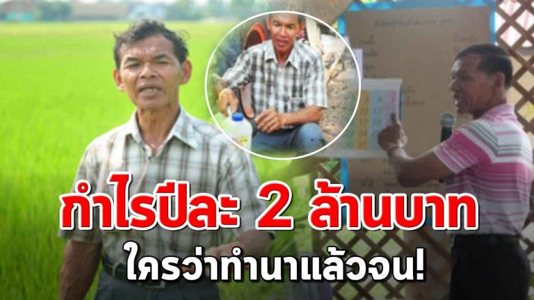 ทำนาอย่างไรให้รวย เผยวิถีชีวิต “ชัยพร พรหมพันธุ์” ชาวนาสร้างเงินล้าน