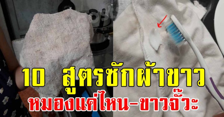 สูตรซักผ้าขาว 10 วิธี ช่วยผ้าเก่ากลับมาผ้าใหม่ โดยไม่ต้องเปลืองเงินซื้อใหม่เลย