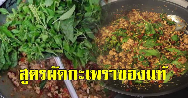 ตำราแท้ๆ ผัดกะเพราโบราณ รสชาติอร่อย เข้มข้นมาก