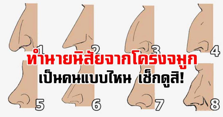 โครงจมูก 8 แบบ บอกได้ถึงลักษณะนิสัยจริงๆ ตรงมาก