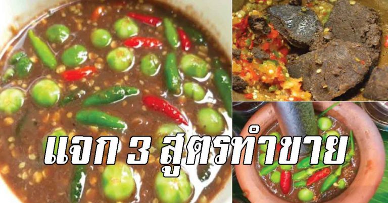 น้ำพริก 3 สูตร รสแซ่บ ถูกปาก ทำขายสร้างรายได้กำไรดี