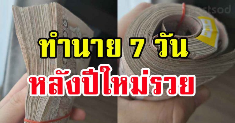 หมอดังเผย 7 วันเกิดปีหน้าสำเร็จแน่ เหนื่อยมานาน พ้นลำบาก จะรวย