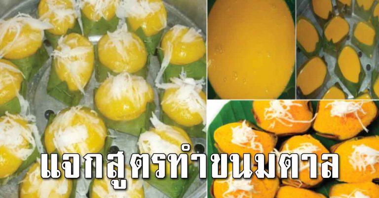 สูตรการทำขนมตาลโบราณแสนอร่อย หอมหวานมัน ทำได้ง่ายๆ