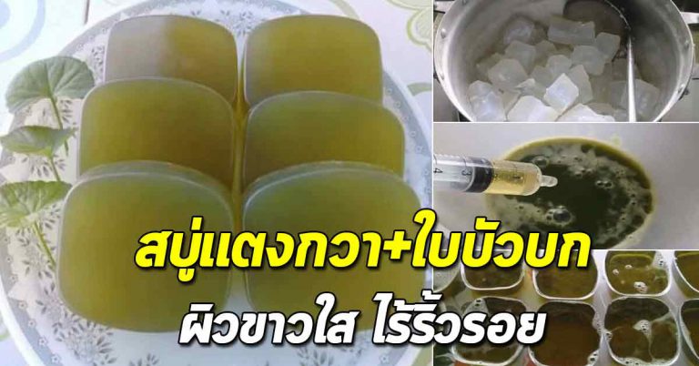 สอนทำสบู่แตงกวา ใบบัวบก ผิวขาวใส ไร้รอยจุดดำ