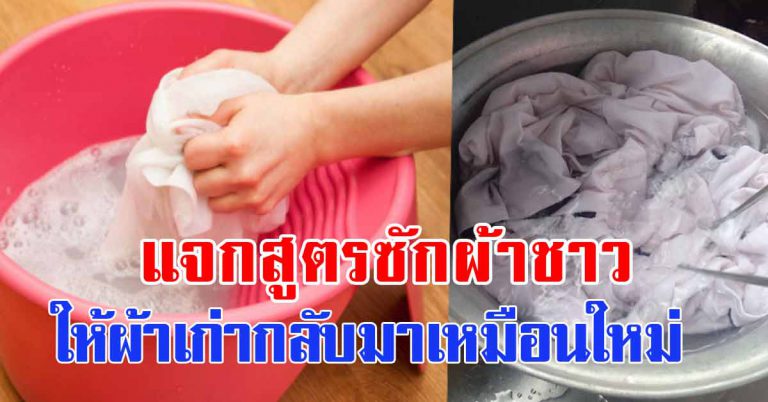 เปลี่ยนผ้าเหลือง 10 สูตรซักผ้าขาว ทำให้เป็นผ้าใหม่ ไม่ต้องซื้อใหม่เลย