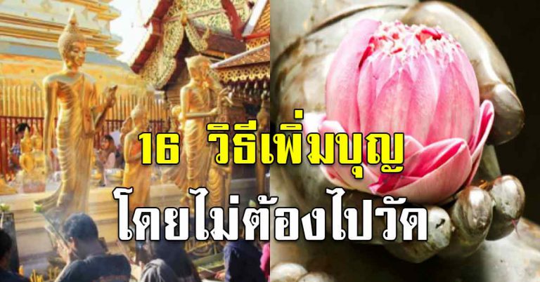 ทำ 16 อย่าง เพิ่มบุญให้กับตัวเอง ทำได้ทุกที่ทุกเวลา