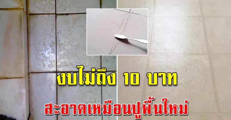 ร่องกระเบื้องในบ้าน ขัดไม่ออก ทำตามวิธี เหมือนปูพื้นใหม่