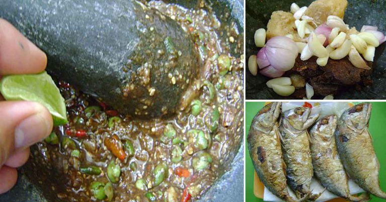 สูตรตำน้ำพริกกะปิ ครบรสชาติ ทานกับไข่ต้มไข่ทอดชะอม