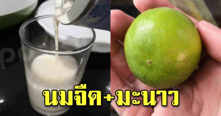 นมจืดผสม มะนาว 4 สูตรหน้าสวยใส ผิวเนียนกระจ่าง