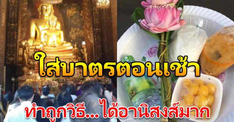 ของใส่บาตร ใส่ประจำ วาสนาบารมีมาก รับเงินมาก